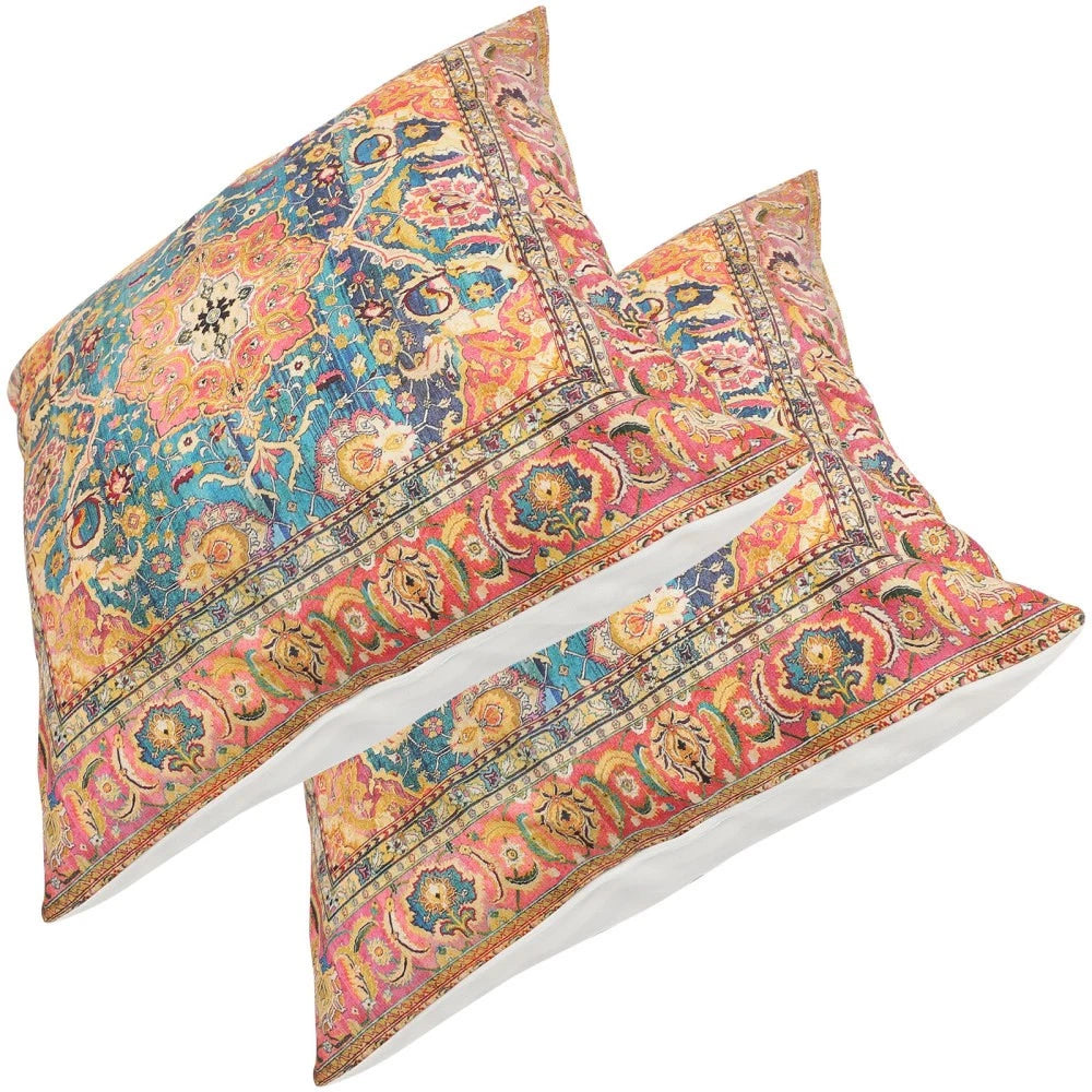 2 Pcs Pillow Case Cushion Cover Boho Style Ethnic Covers Sofa Bed