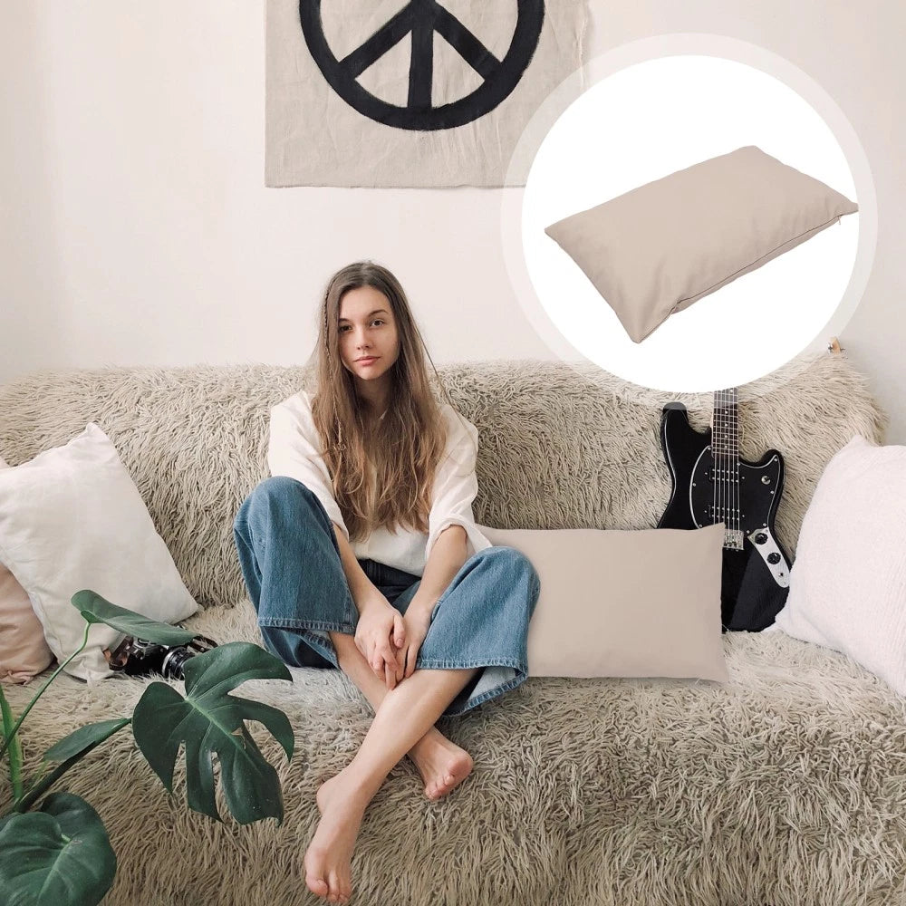 2 Pcs Waterproof Throw Pillowcase Couch Cushion Cover Patio Covers Car