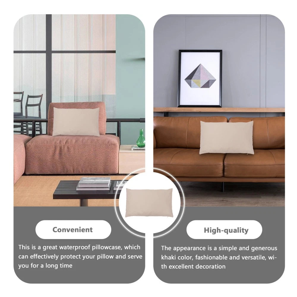 2 Pcs Waterproof Throw Pillowcase Couch Cushion Cover Patio Covers Car