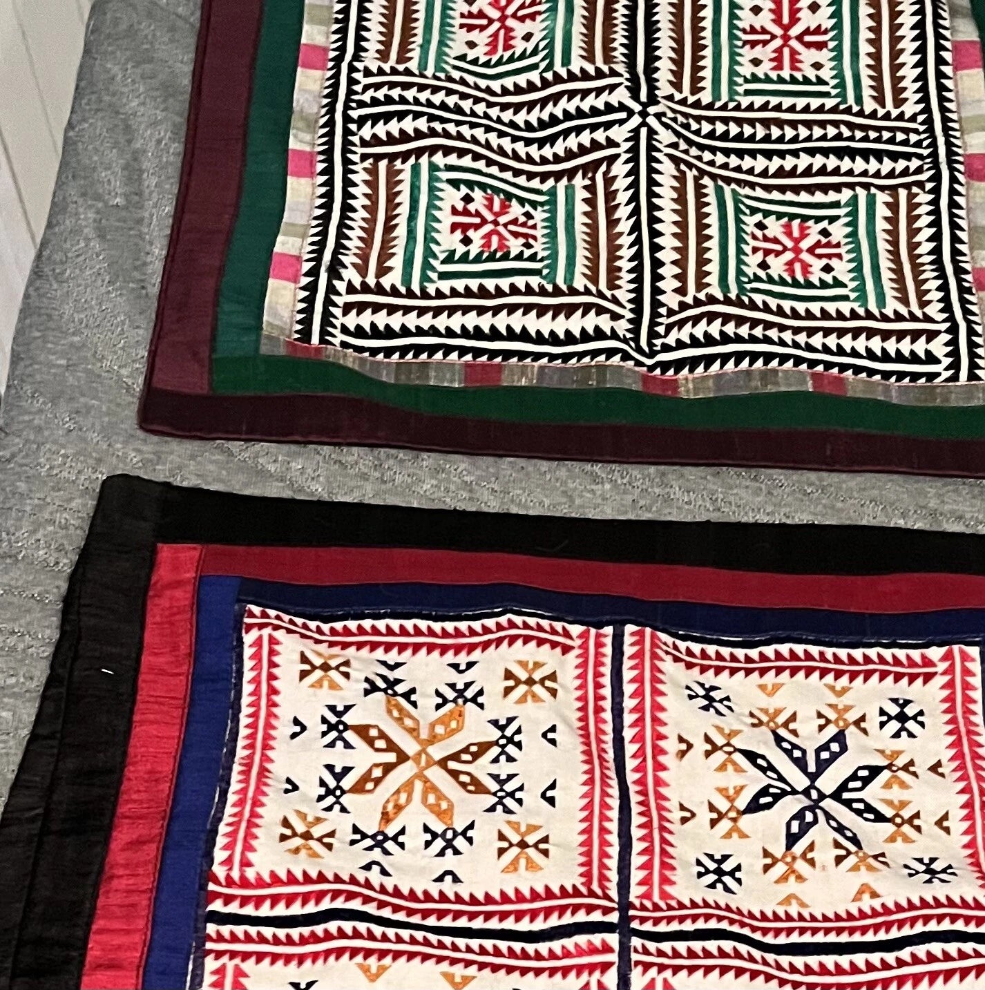 2 Modern Danish Quilt look Pillow Covers Sofa Cushion Case Living Room & Bedroom