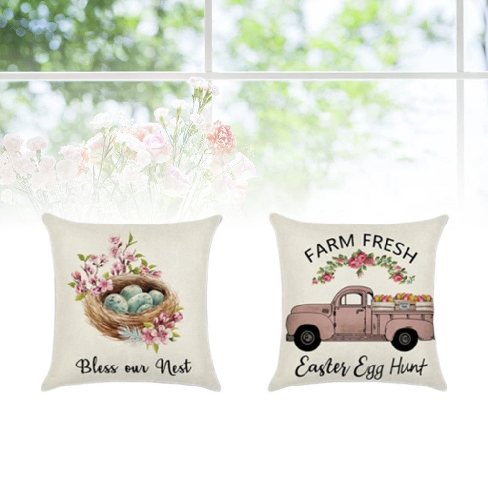 4 Pcs Square Cushion Cover Couch Pillow Cases Throw Cushion Cover