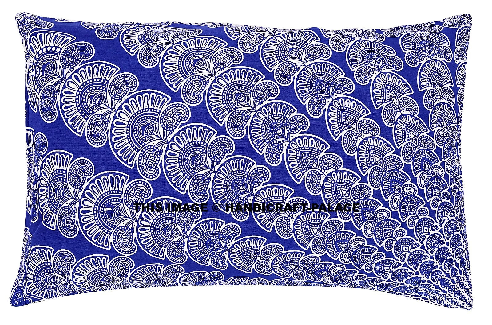 2 PC Peacock Mandala Pillow Sham Throw Indian Cotton Pillow Case Sofa Bed Throw