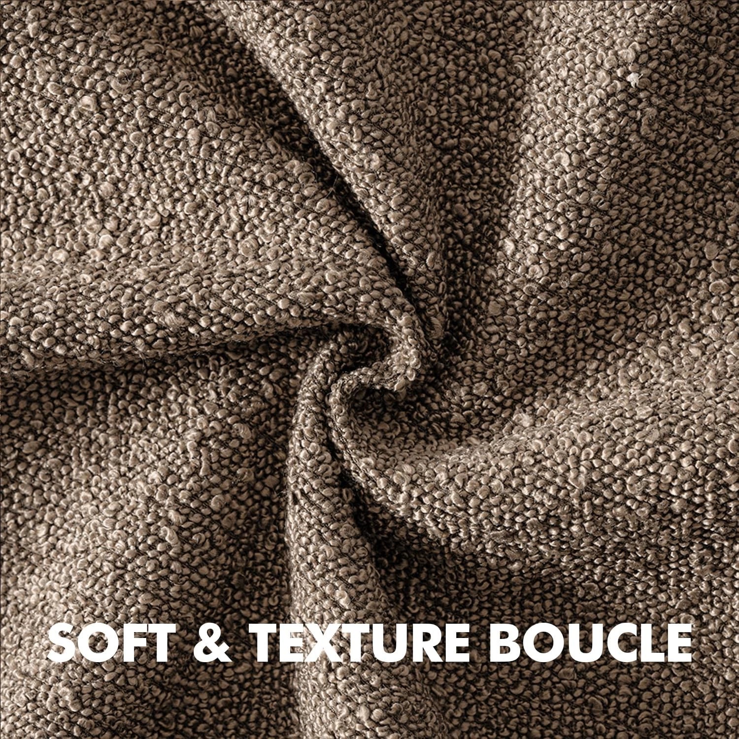 20x20 Inch Decorative Pillow Covers for Couch Bed Set of 2 Textured Boucle Ne...