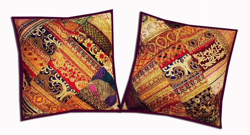 33% Off 16"-2 Handmade Patchwork Ethnic Living Room Sofa Pillow Cushion Covers