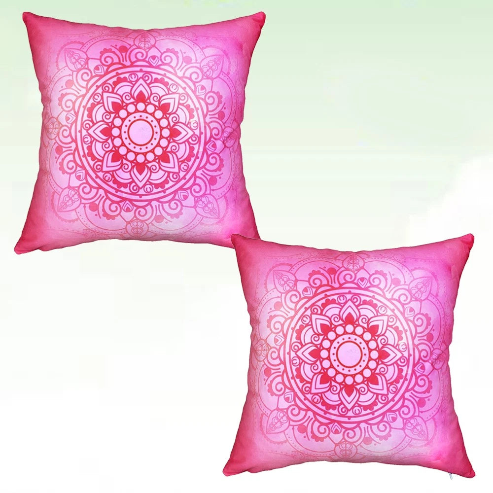 2 Pcs Yoga Pattern Pillowcase Patterned Cases Cushion Cover for Couch