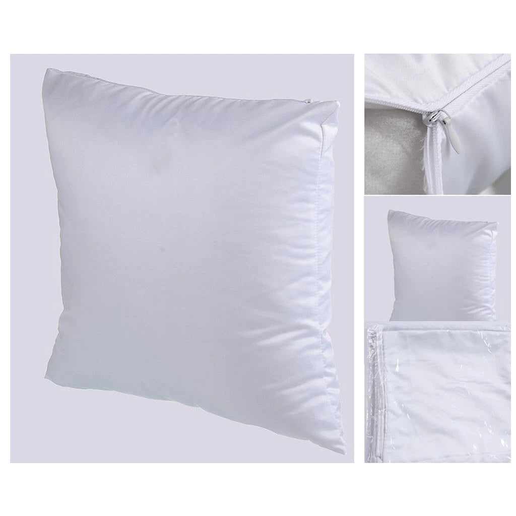 10Pcs 20" White Sublimation Blank Pillow Case Sofa Waist Cushion Cover DIY Gift