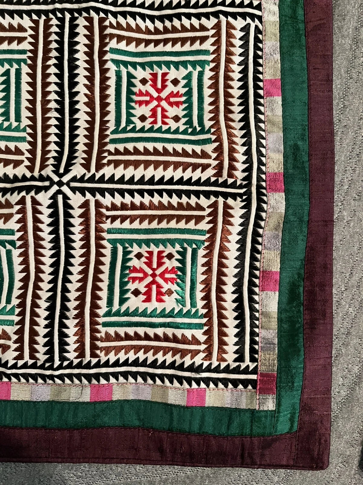 2 Modern Danish Quilt look Pillow Covers Sofa Cushion Case Living Room & Bedroom