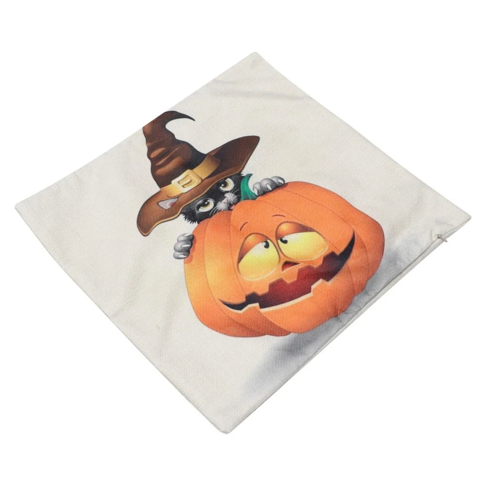 1PC Halloween Pillowcase Pillow Cover Sofa Cushion Cover Pumpkin Cat Pillowcase