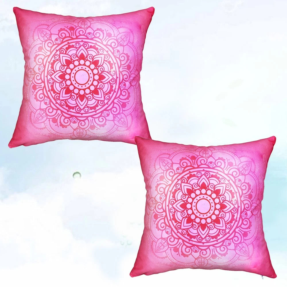 2 Pcs Yoga Pattern Pillowcase Patterned Cases Cushion Cover for Couch