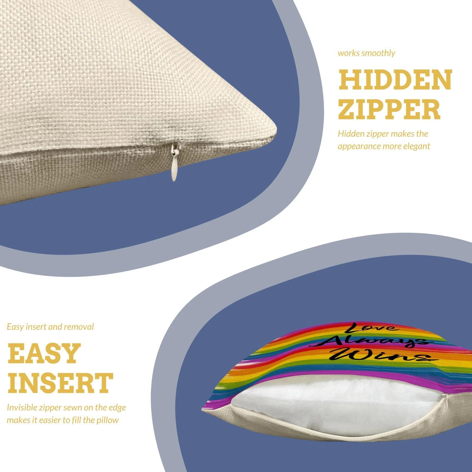 2 Pack Cushion Covers 18x18 Inches Decorative Square Throw Pillow Cover for Sofa