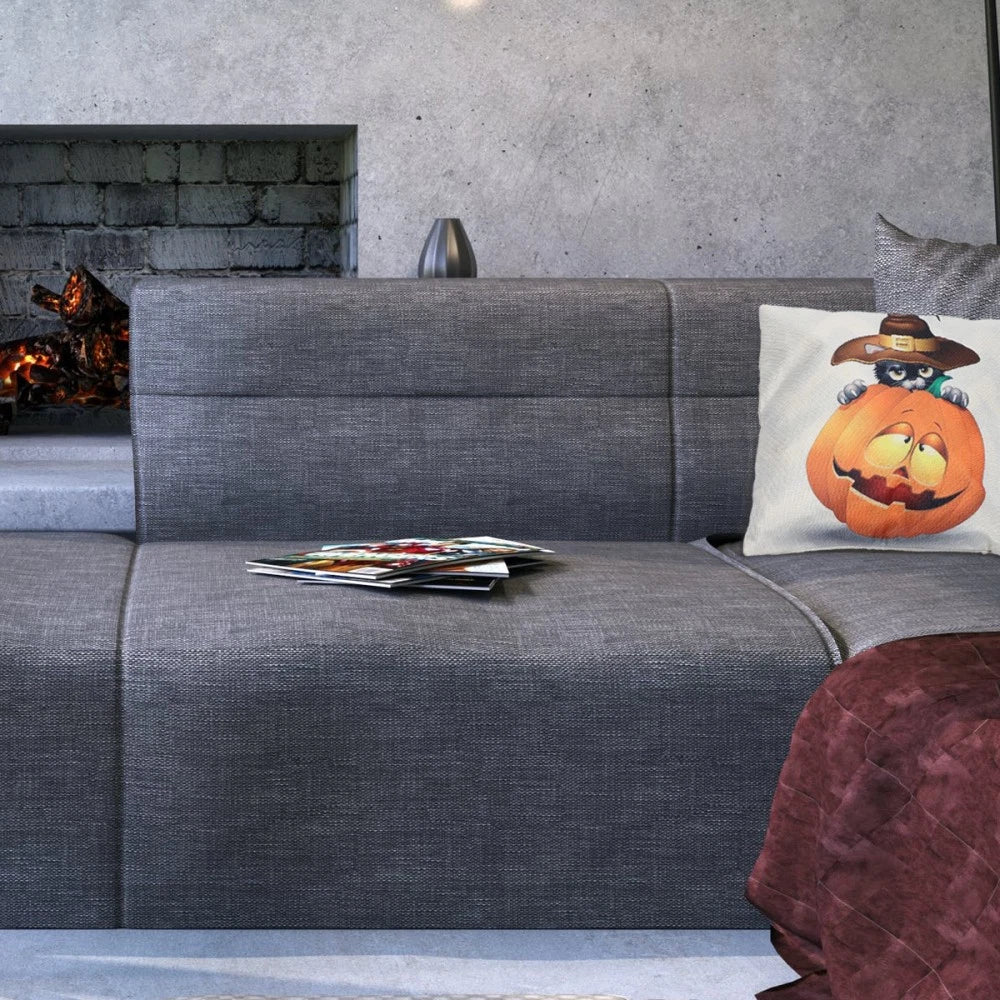 1PC Halloween Pillowcase Pillow Cover Sofa Cushion Cover Pumpkin Cat Pillowcase
