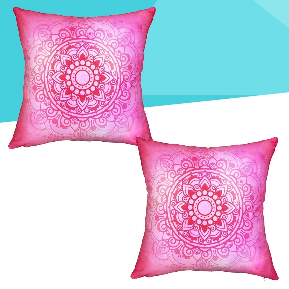 2 Pcs Yoga Pattern Pillowcase Patterned Cases Home Decorative Cushion Cover