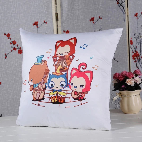 100Pcs White Sublimation Blank Pillow Case Throw Cushion Cover Home Sofa Decor