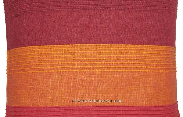 16" Cotton Printed Striped Pattern Cushion/Pillow/Sofa Throw Cover Multi Color