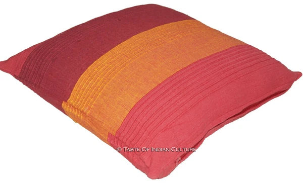 16" Cotton Printed Striped Pattern Cushion/Pillow/Sofa Throw Cover Multi Color