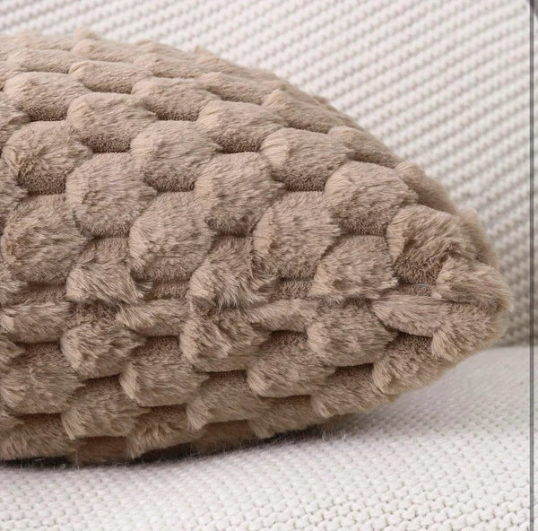 25 X 25 in Faux Fur Soft Fabric Throw Pillow Covers Case Sofa Bed Cushion Cover