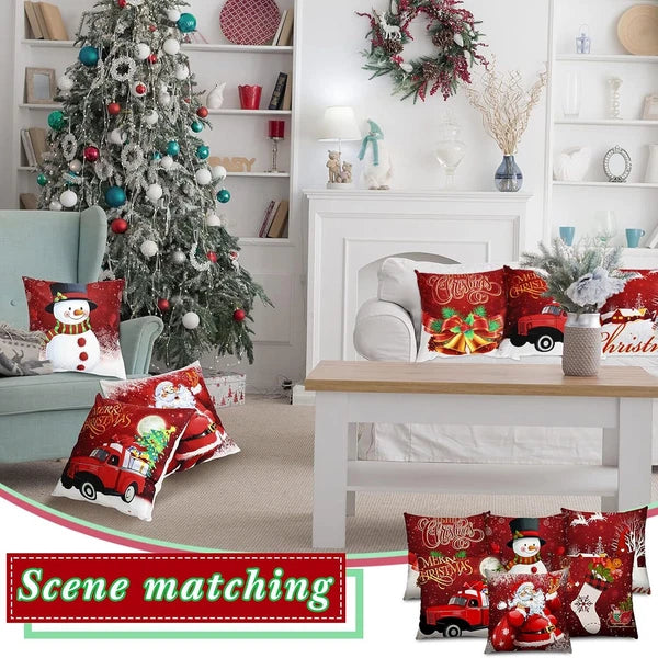 1PC Christmas Pillow Cover 45x45cm Holiday Decoration Throw Case for Sofa Couch
