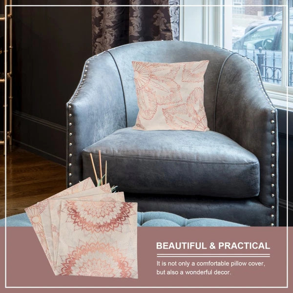 4 Pcs Pillowcase Decoration Office Bedding Accessory Cushion Cover for