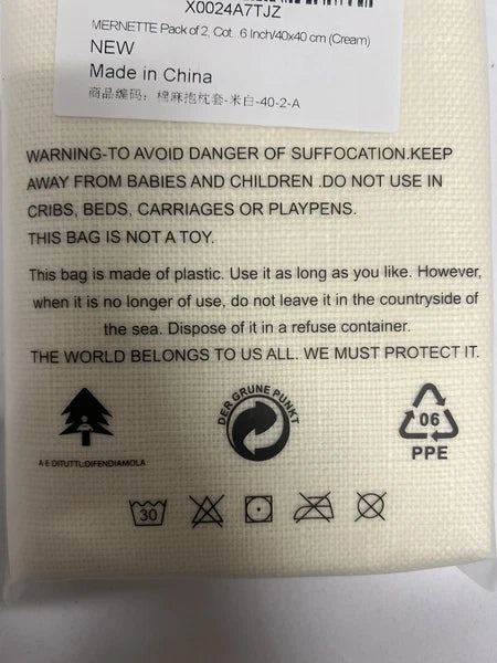 16”x16”  2PCS Cushion Cover Throw Pillow Case Home Decor Decorations Sofa Bed