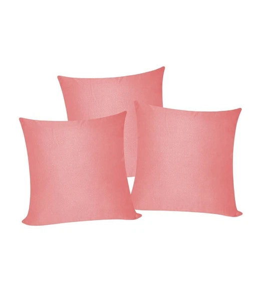 3 x Plain Satin 18x18 Dark Baby Pink Cushion Cover / Pillow Cases /Sofa Décor