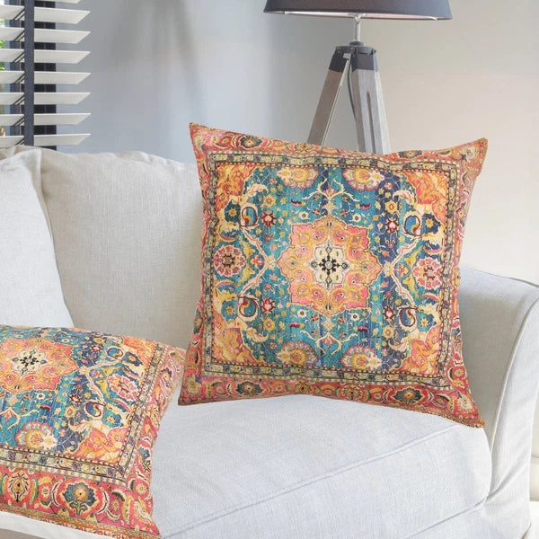 2 Pcs Pillow Case Cushion Cover Boho Style Ethnic Covers Sofa Bed