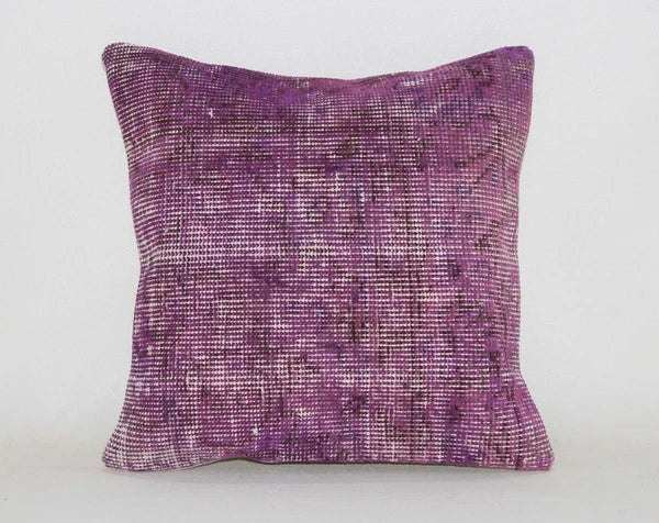 Hand Woven Kilim Rug Pillow Case 16" Vintage Handmade Jute Throw Cushion Cover