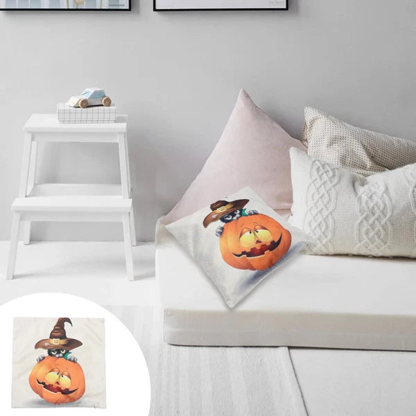 1PC Halloween Pillowcase Pillow Cover Sofa Cushion Cover Pumpkin Cat Pillowcase