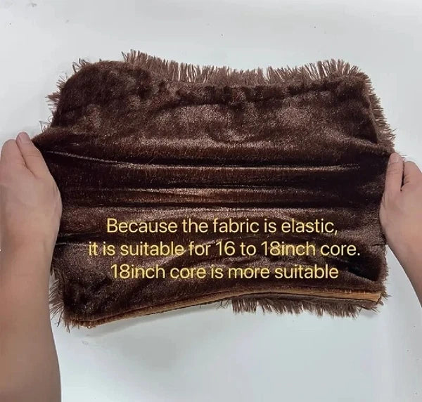 2 Pcs Black Luxury Soft Plush Square cushion cover Cases 16 "×16 "Home Decor new