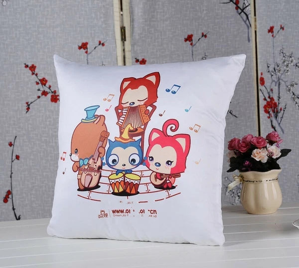 10Pcs 20" White Sublimation Blank Pillow Case Sofa Waist Cushion Cover DIY Gift