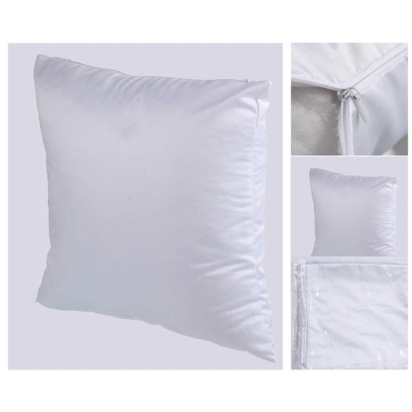 10Pcs 20" White Sublimation Blank Pillow Case Sofa Waist Cushion Cover DIY Gift