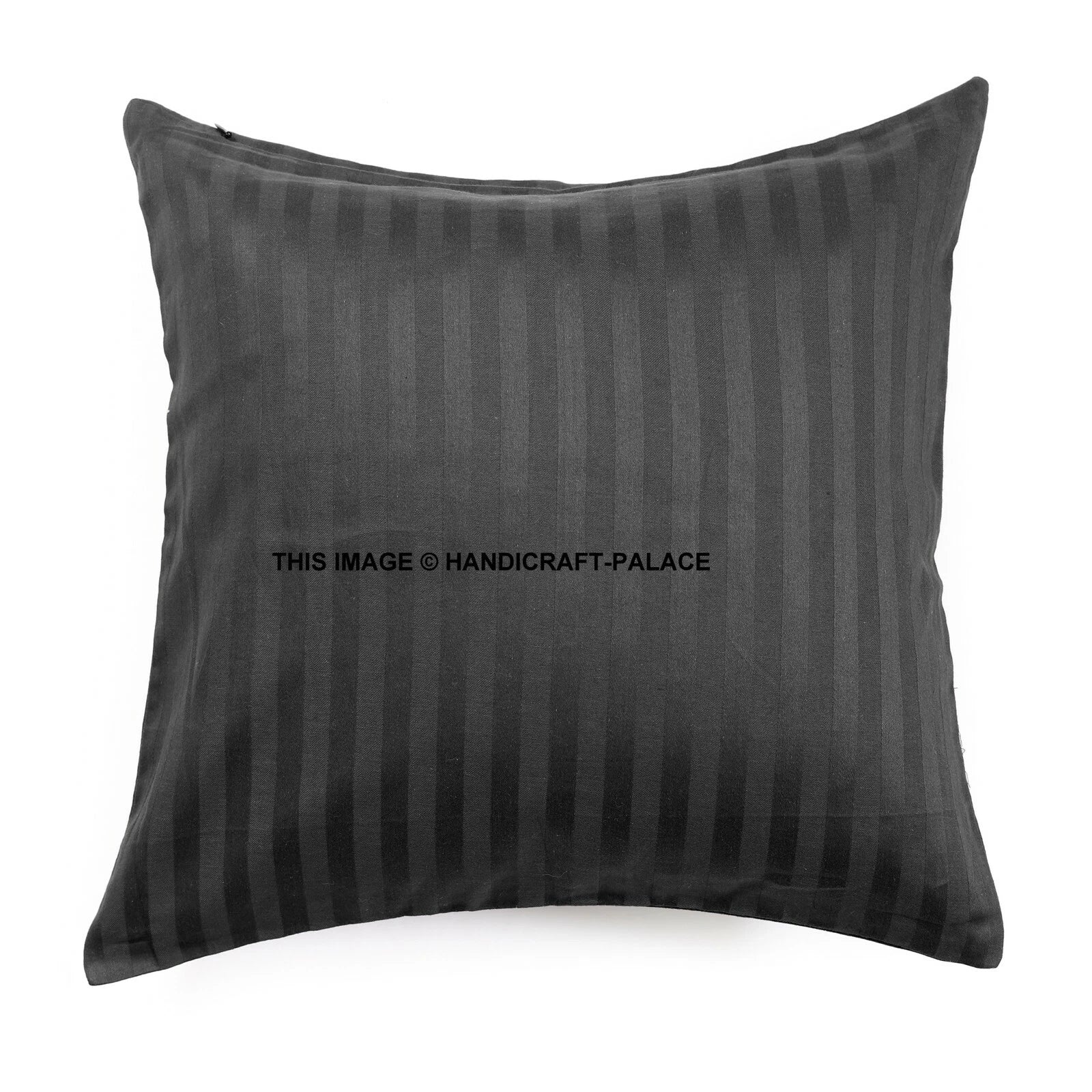 5 PC Satin Plain Solid Pillow Case Bed Sofa Waist Cushion Cover Throw Home Decor