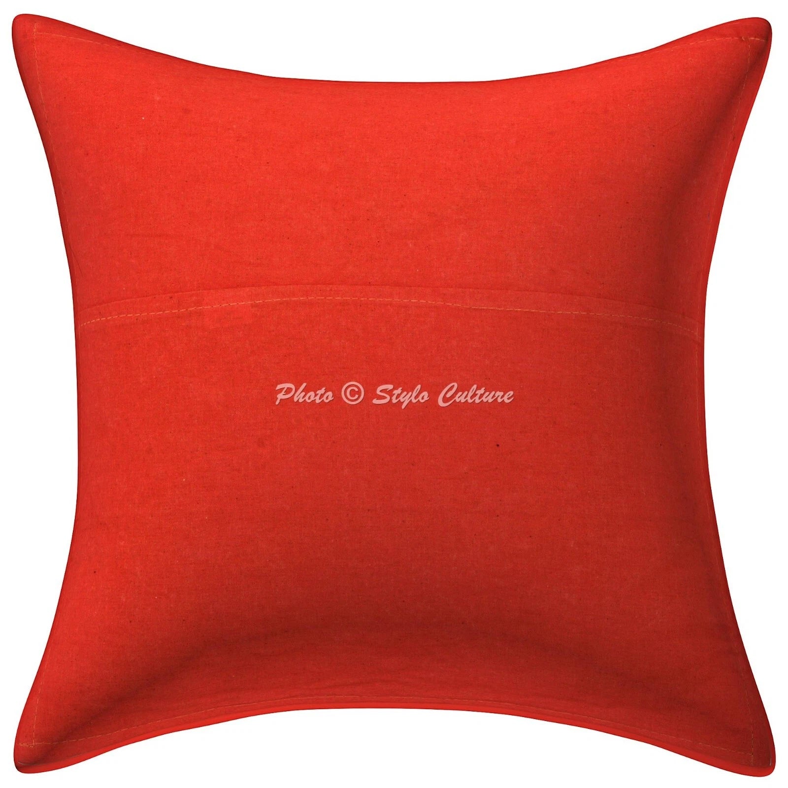 Boho Hippie Yoga Pillow Case Cushion Cover Orange Beaded Sequins Boho Meditation