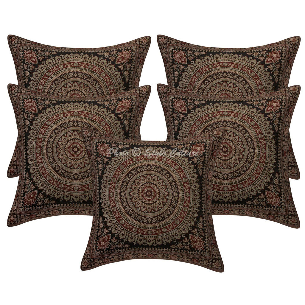 Handwoven Home Decor Cushion Brocade Jacquard Throw Pillow Cover Case Meditation