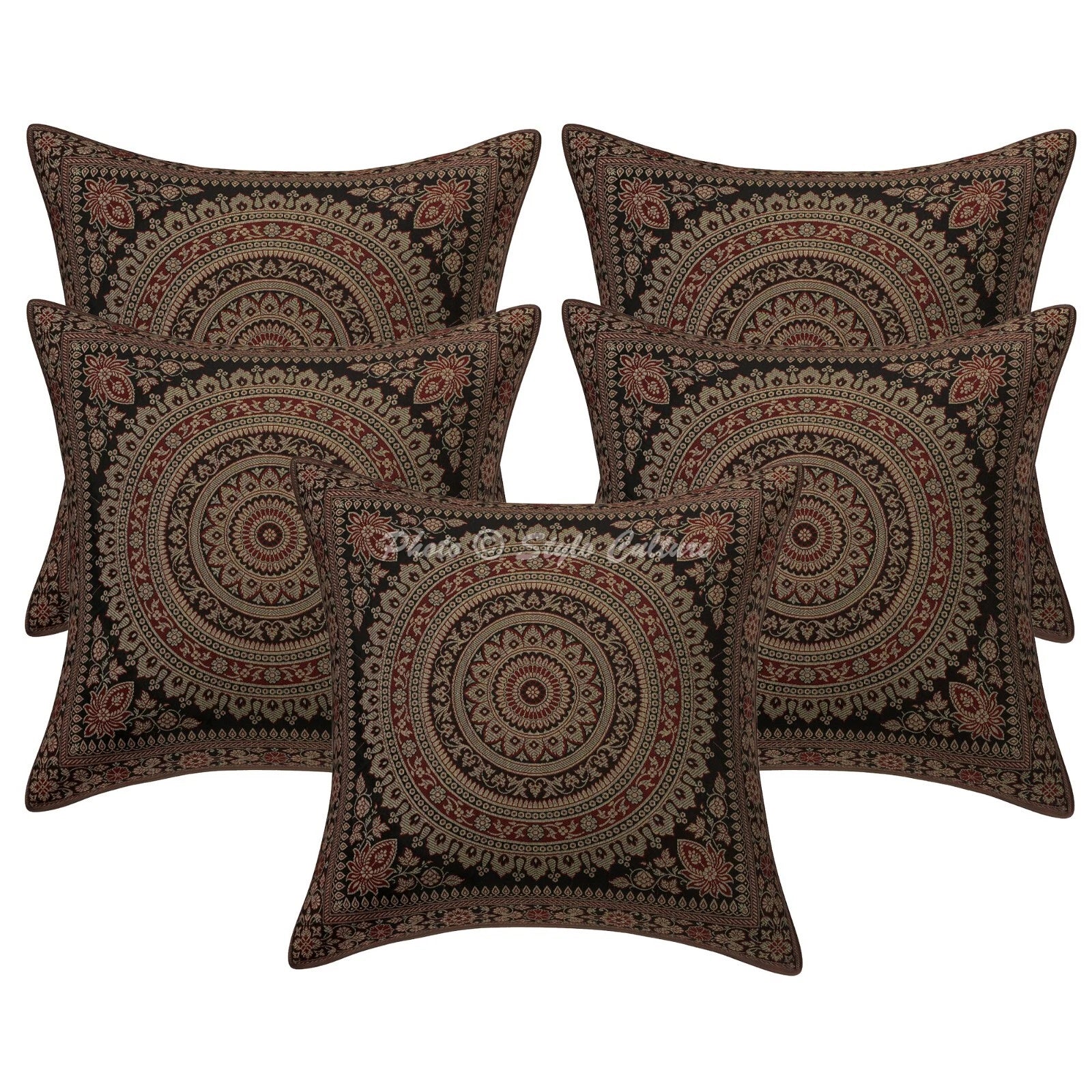 Handwoven Home Decor Cushion Brocade Jacquard Throw Pillow Cover Case Meditation