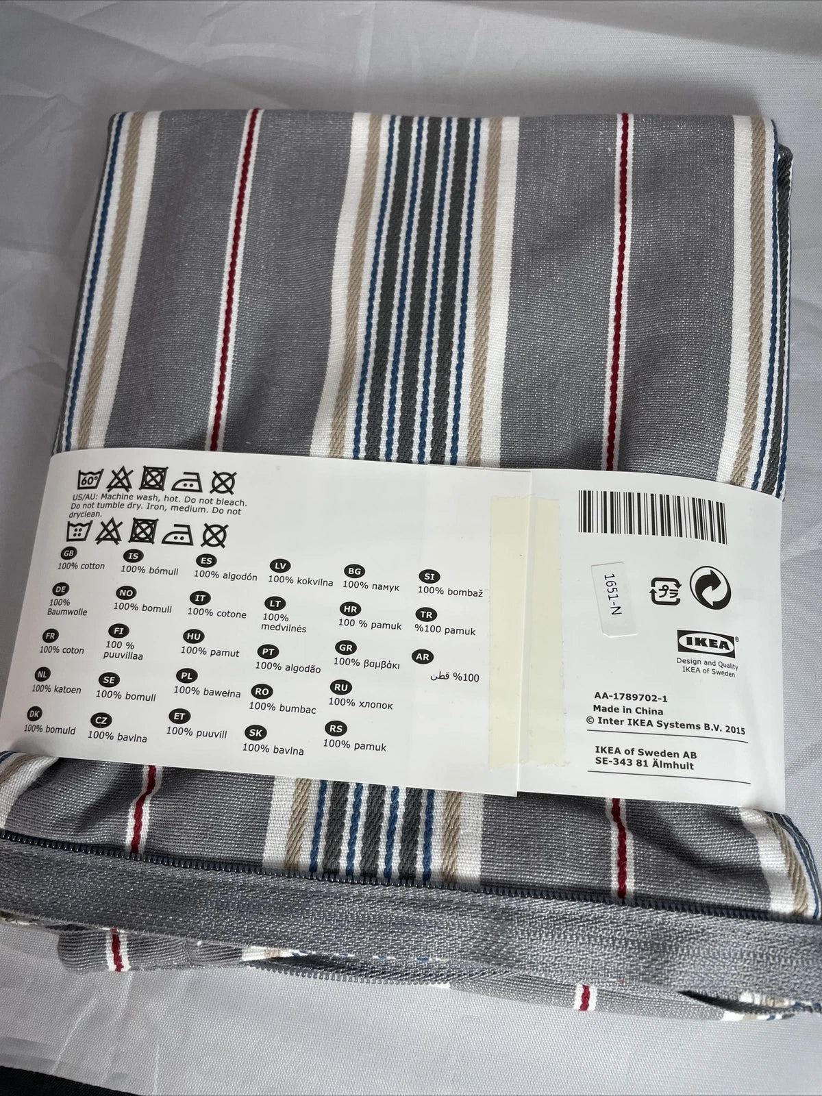 IKEA DAGGVIDE Cushion Pillow Cover, Couch Sofa, Gray/Multicolor, 20x20" - 4 PACK