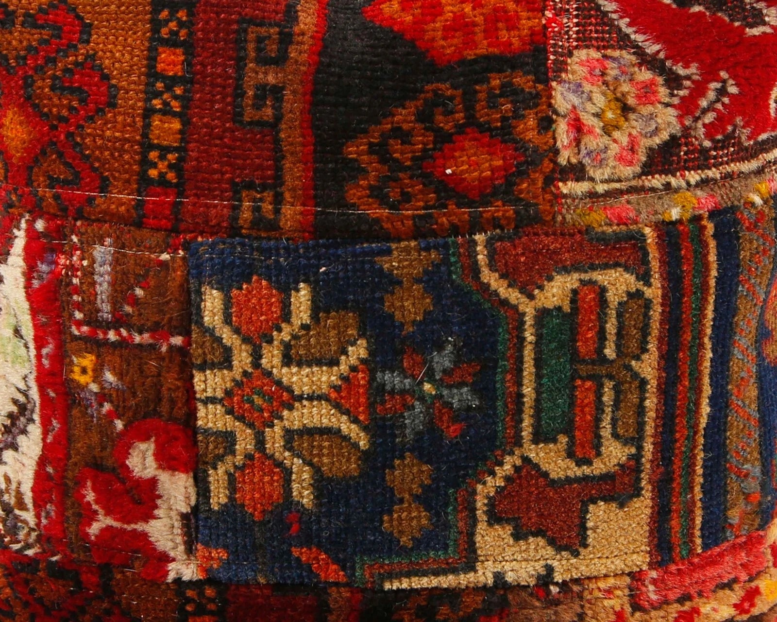 Patchwork Pillow Cover Cushion Throw Vintage Indian Sofa Decor 16"