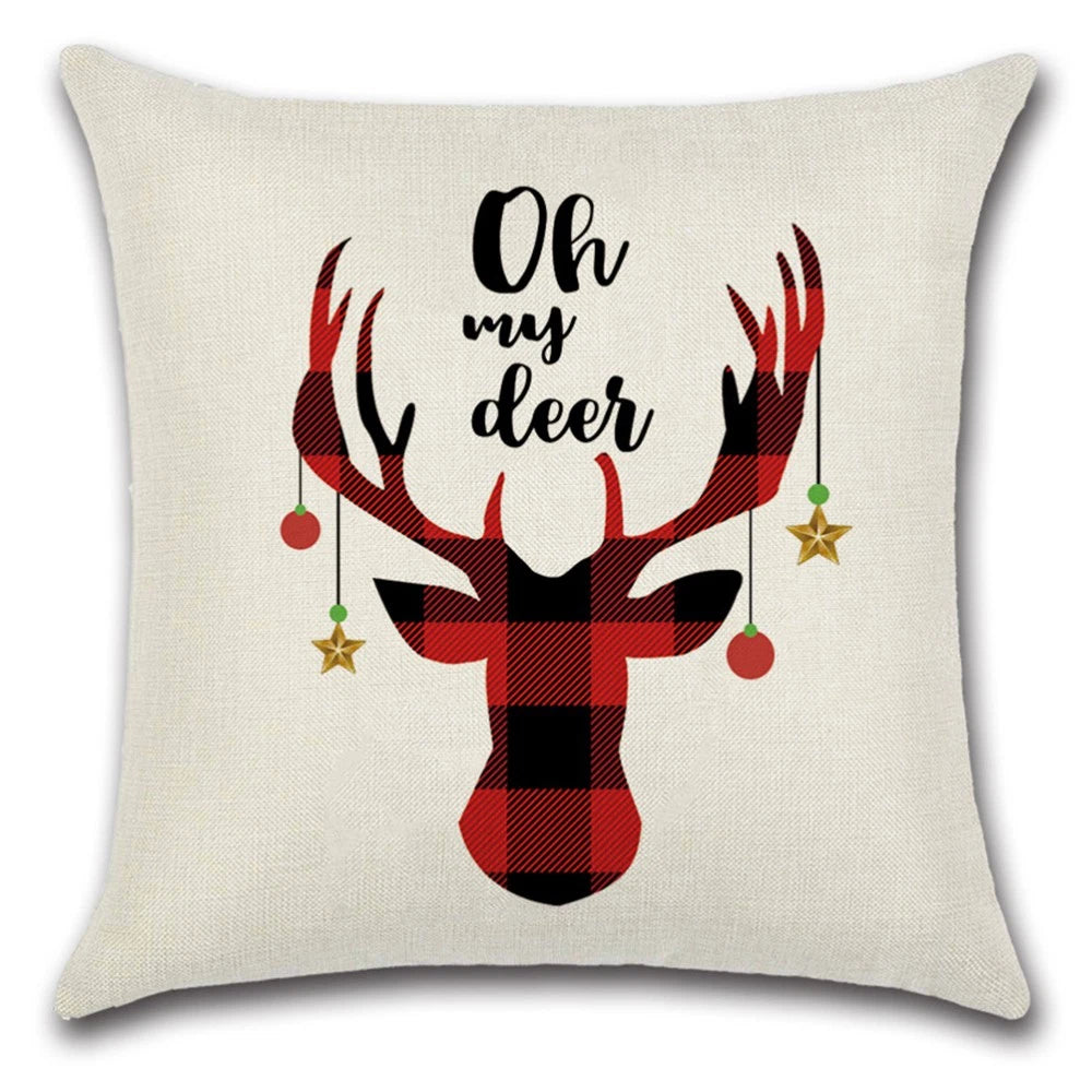 4 PCS Square Cushion Cover Sofa Pillowcase Printing Pillow Covers Bed Pillowcase