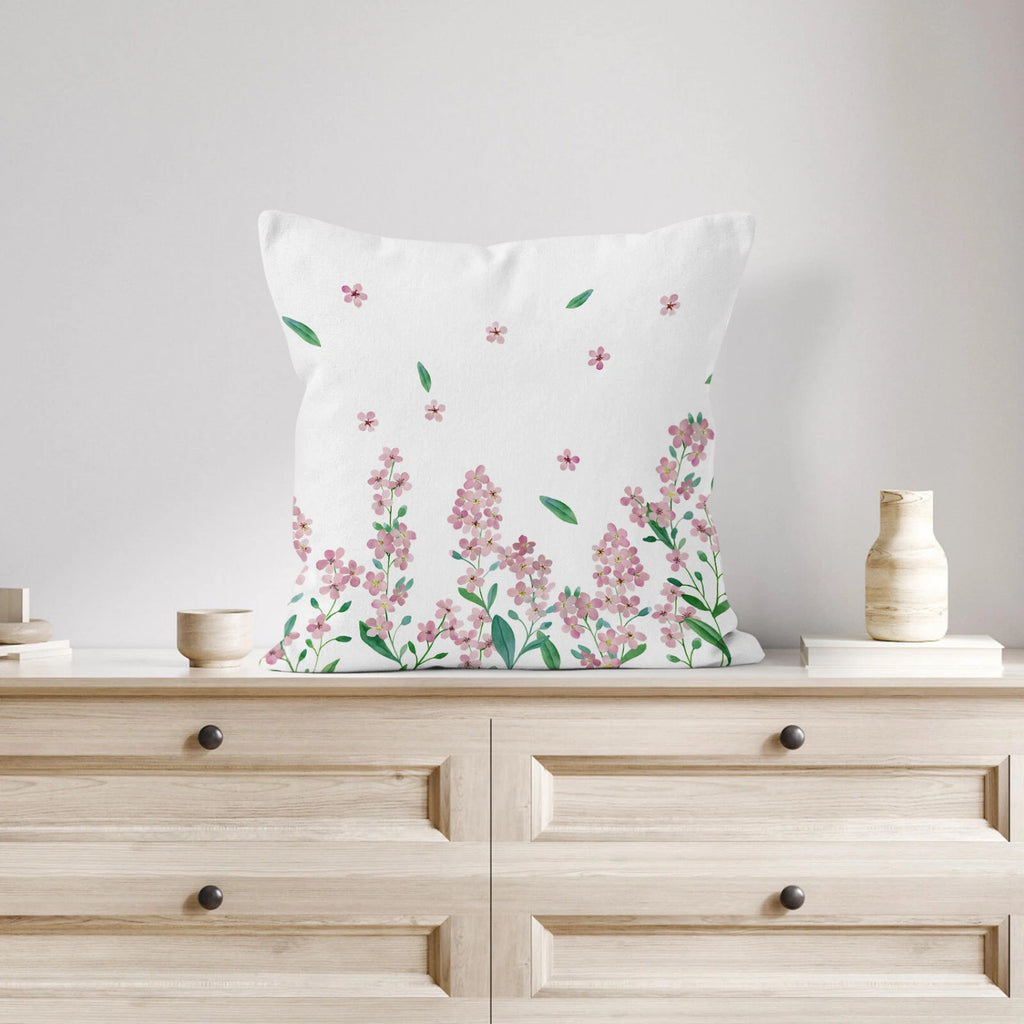 4pcs Botanical Green Leaf Pink Floral Pillow Case Cushion Cover Sofa Home Decor