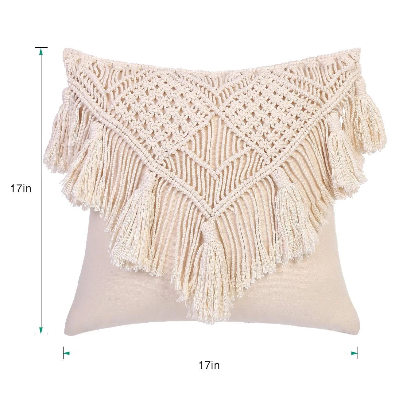 Cushion Covers Macrame Cushion Cover Woven Boho Cushion Cover for Bed Sofa Co...