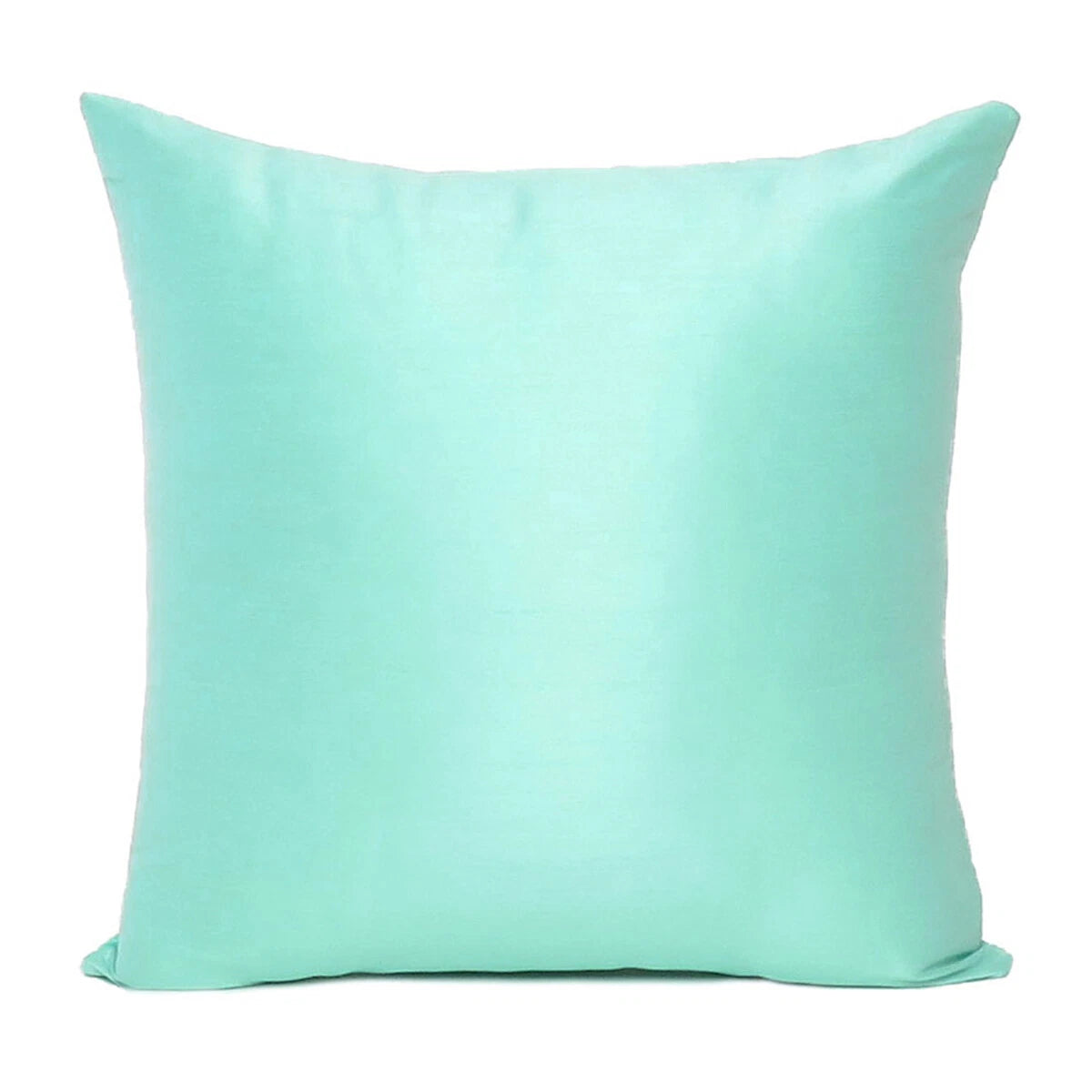 Cover Solid Color Sofa Pillow Case Cushion Square Home Decor Soft Sea Green 18"