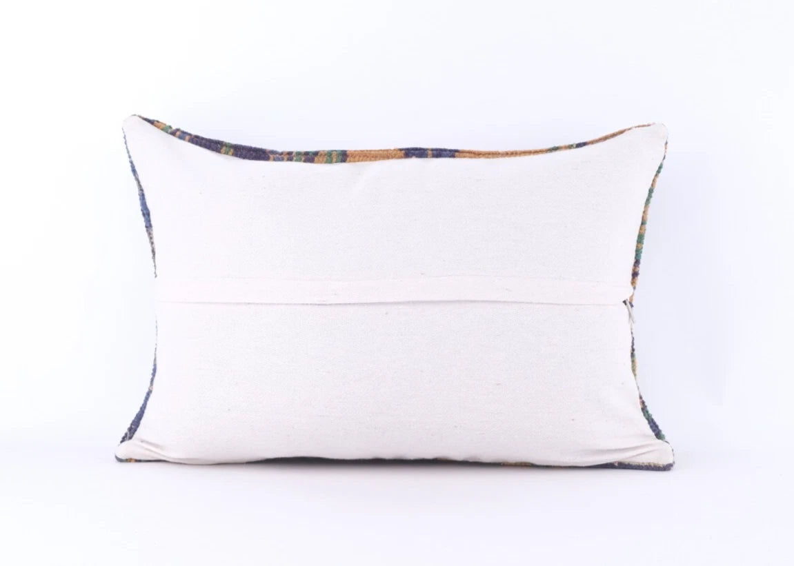 Anatolian Turkish Kilim Pillow, 16x24 Pillow Case, Decorative Pillow Cushion