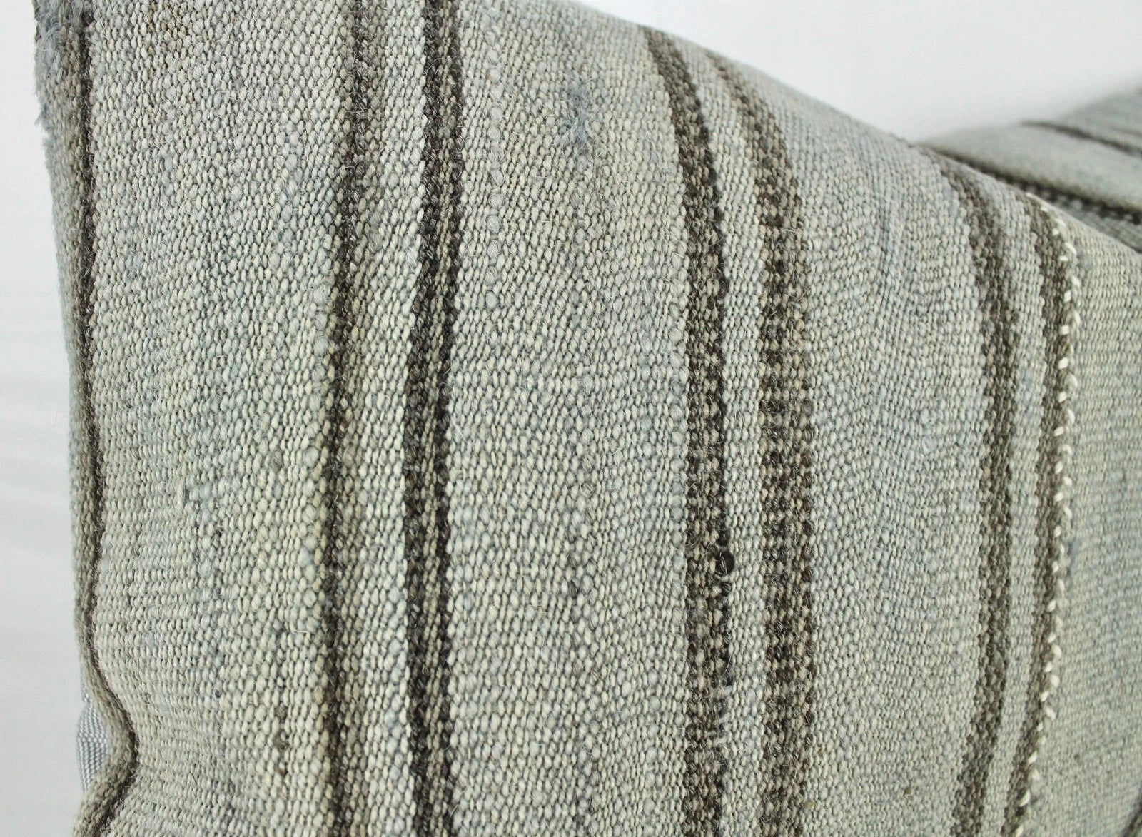 Decorative Turkish Kilim Lumbar Pillow Cover 16x23 Beige Brow Kilim Sofa Cushion