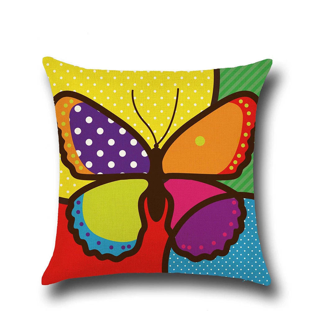 Butterfly PATCH LOOKING WORK Sofa Bed Car Pillowcase Cushion COVER ONLY