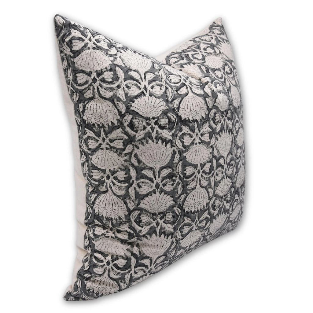 Block Print Duck Canvas Throw 22X22 Pillowcase Cushion Cover, Summer Season D...