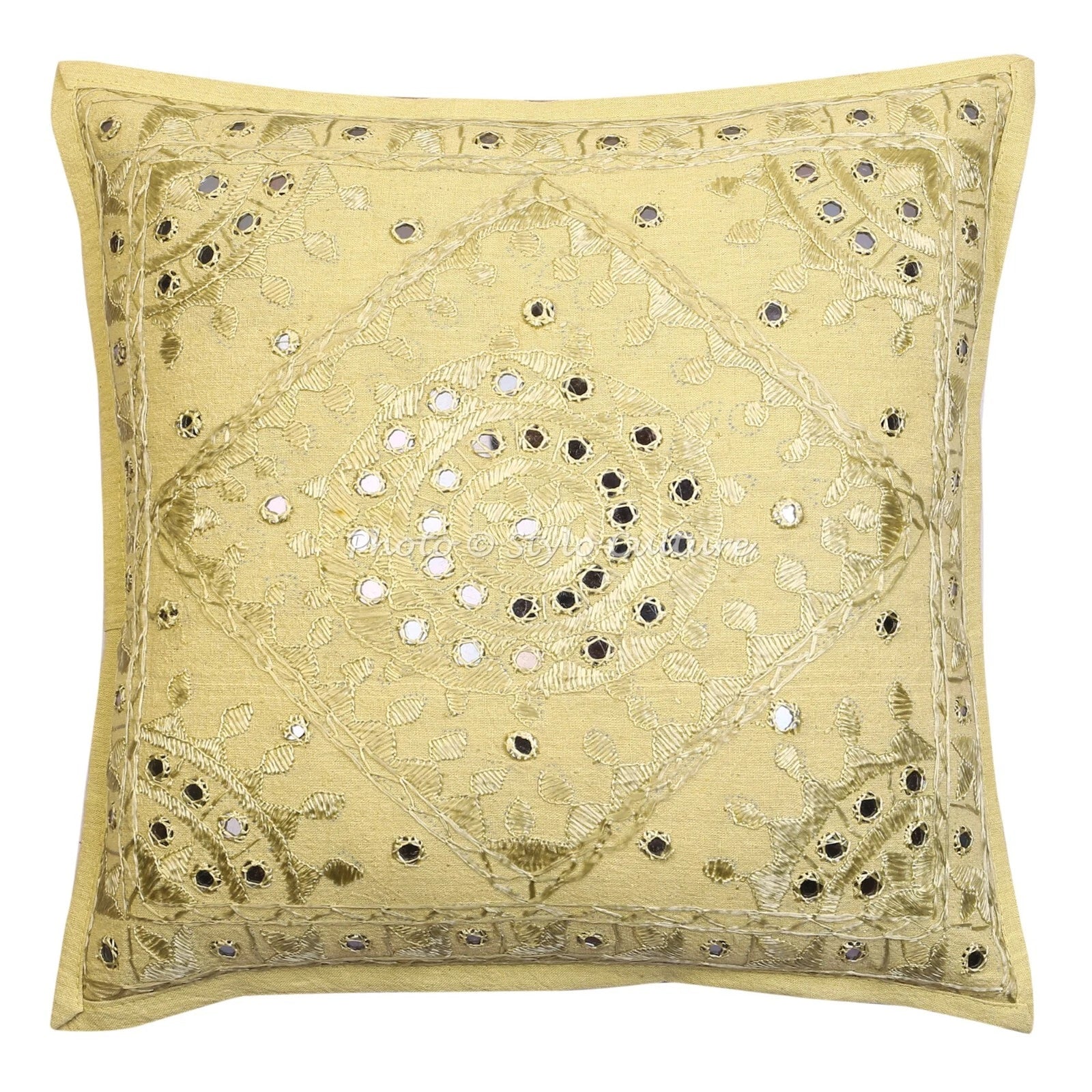 Cushion Cover Traditional Art Yoga Home Decor Sofa Pillow Cover Case 40 x 40 cm