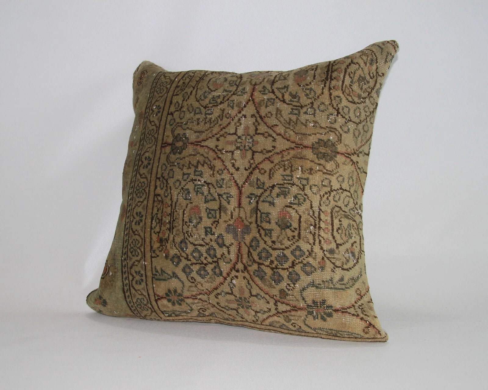Jute Cushion Cover Home Deco Vintage Throw Case Square Kilim Pillow Handmade 24"