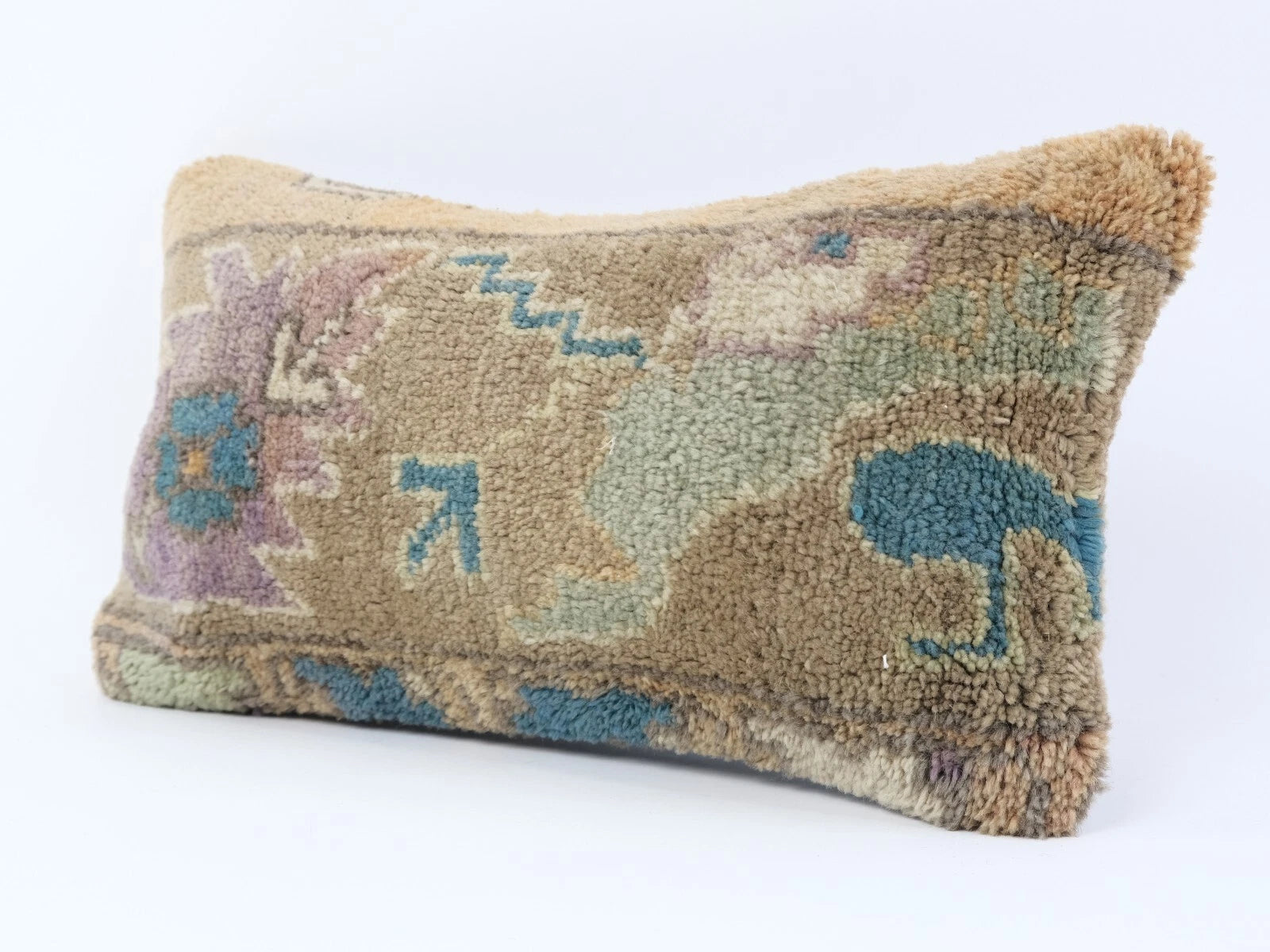 Anatolian Turkish Kilim Pillow, 10x20 Pillow Case, Decorative Pillow Cushion
