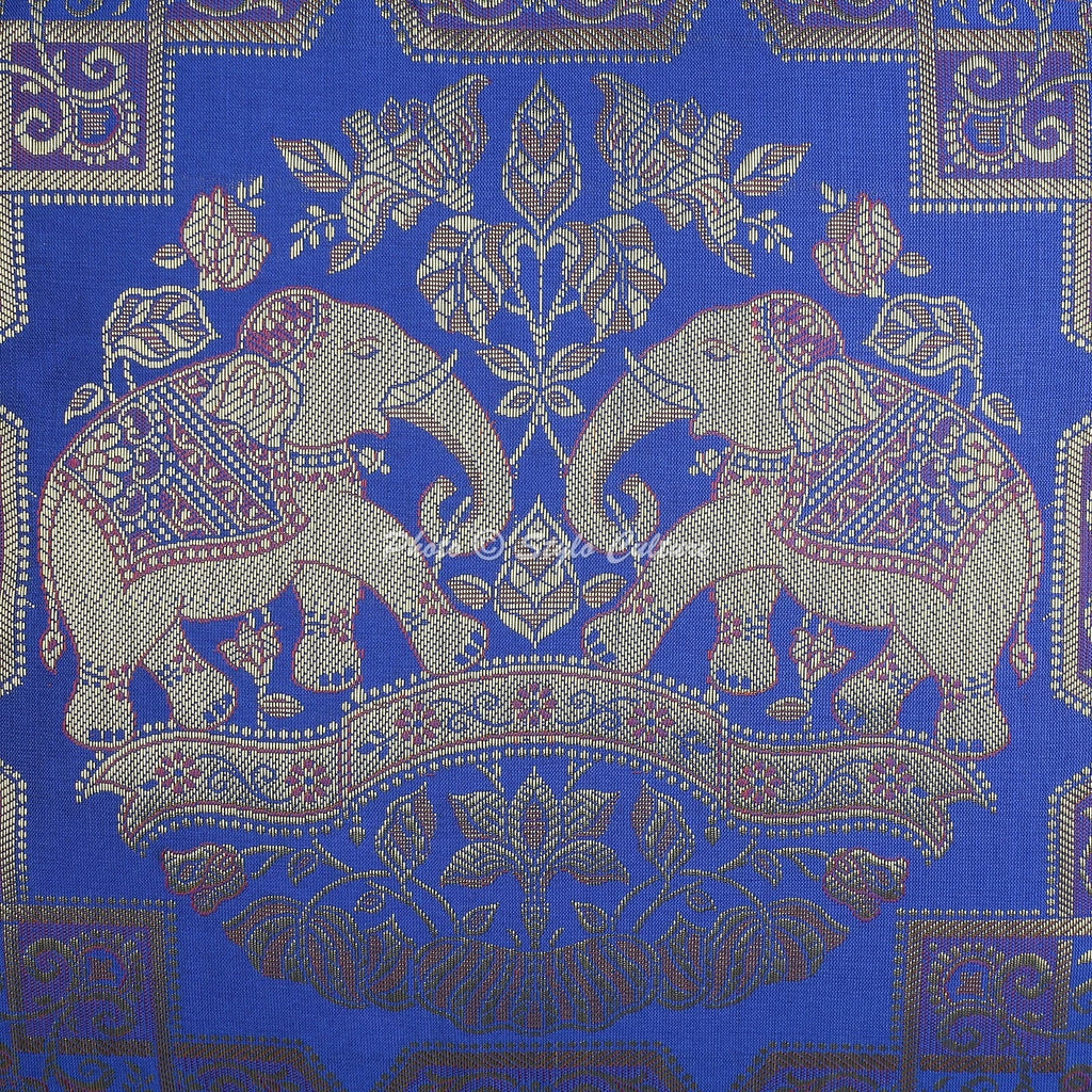 Pillow Cover Bohemian Elephant Brocade Jacquard Decor Cushion Case 18 x 18 in