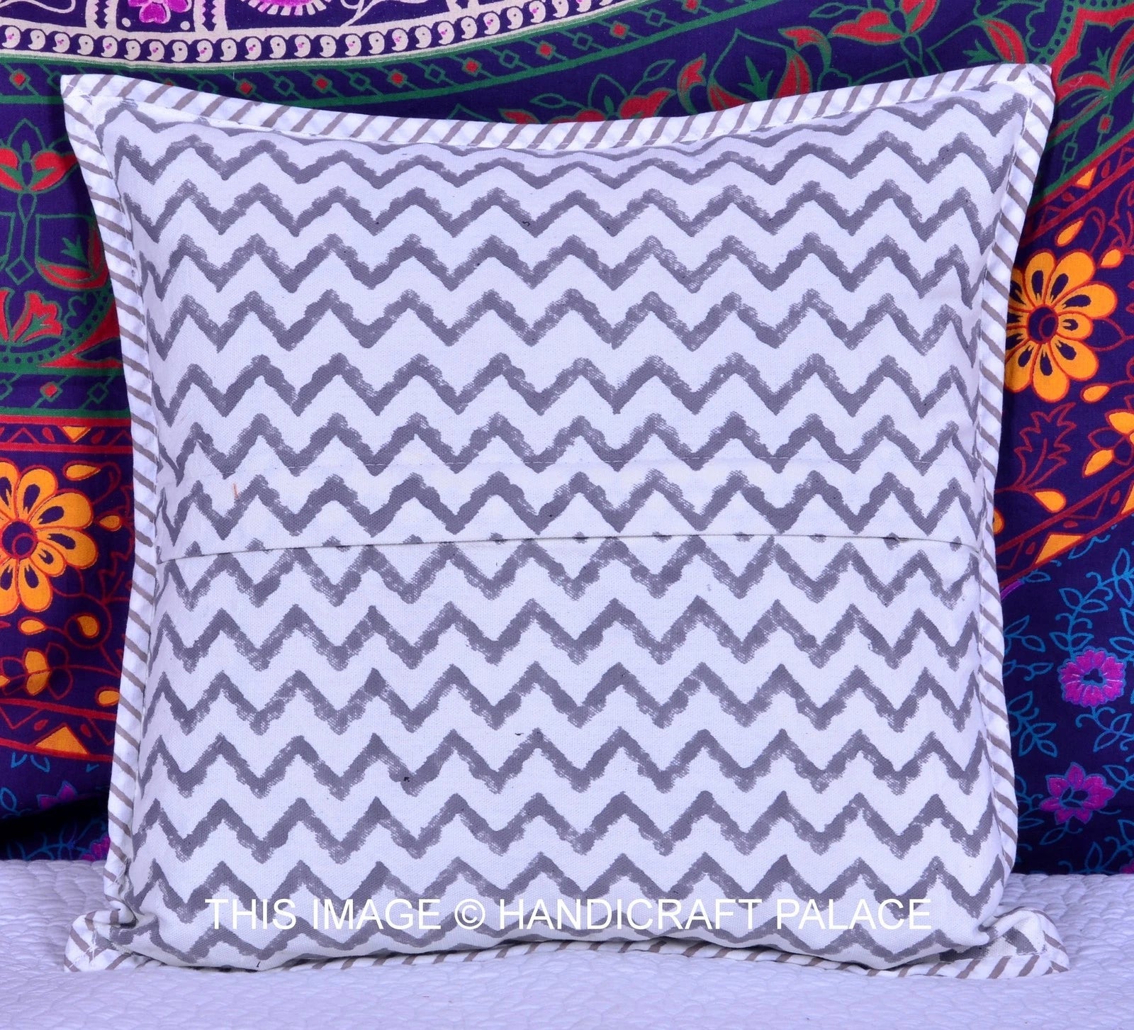 Indian Cotton Cushion Cover Home Decor Sofa Sham Pillow Cushion Case Bedding Dec