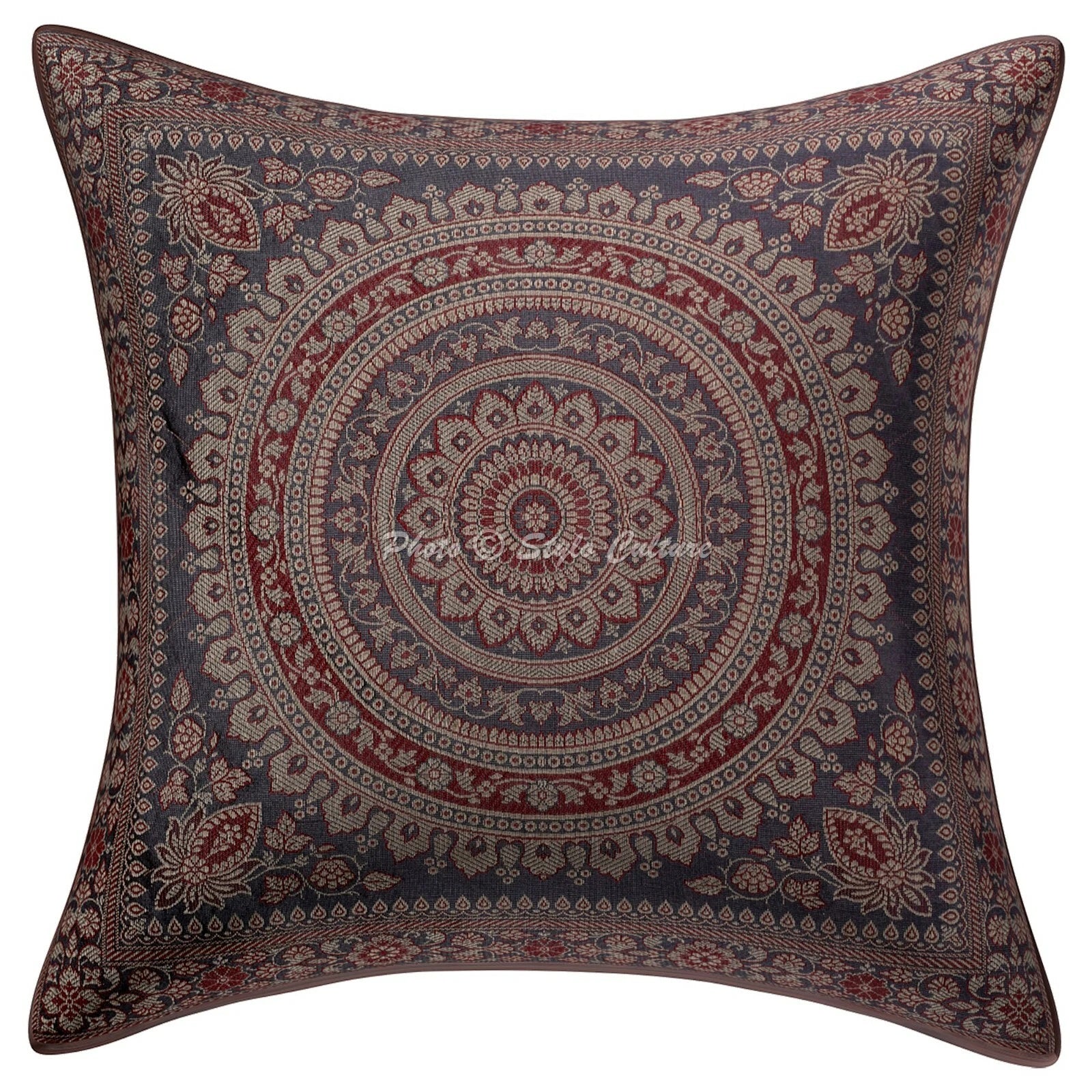 Brocade Jacquard Cushion Cover Ethnic Throw Pillow Case Hippie Gypsy Home Decor